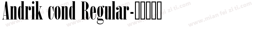 Andrik cond Regular字体转换